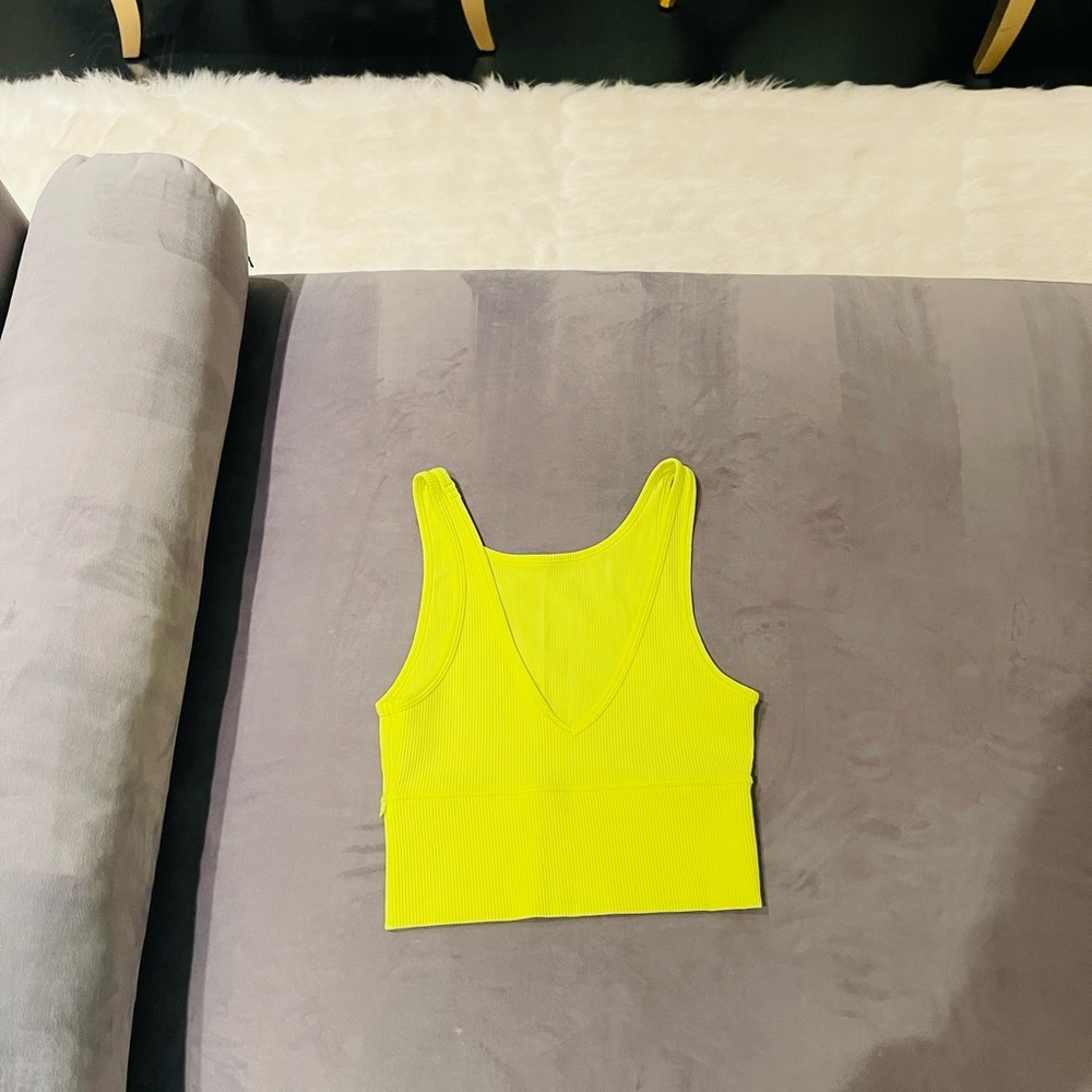 Lululemon Athletica Bright Yellow Crop Top